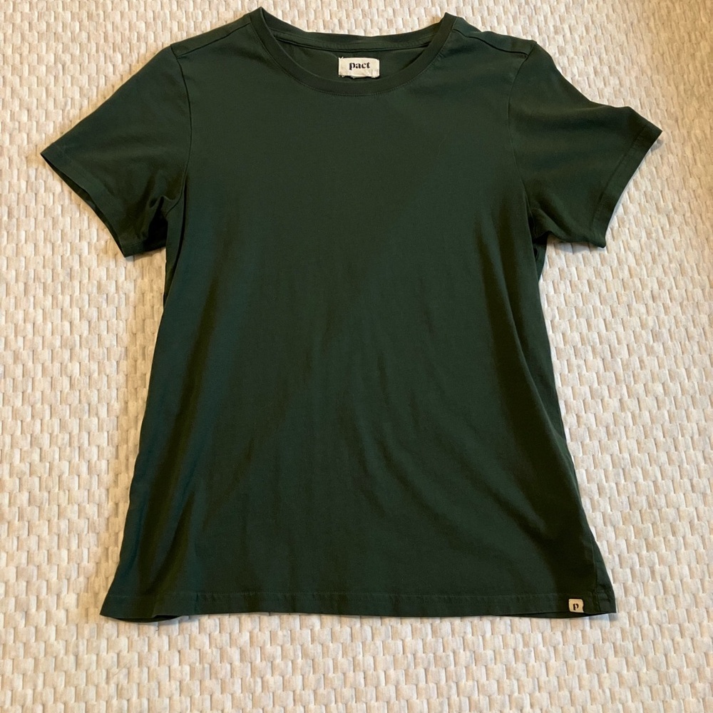 Pact Women’s Forest Green Short Sleeve Tee